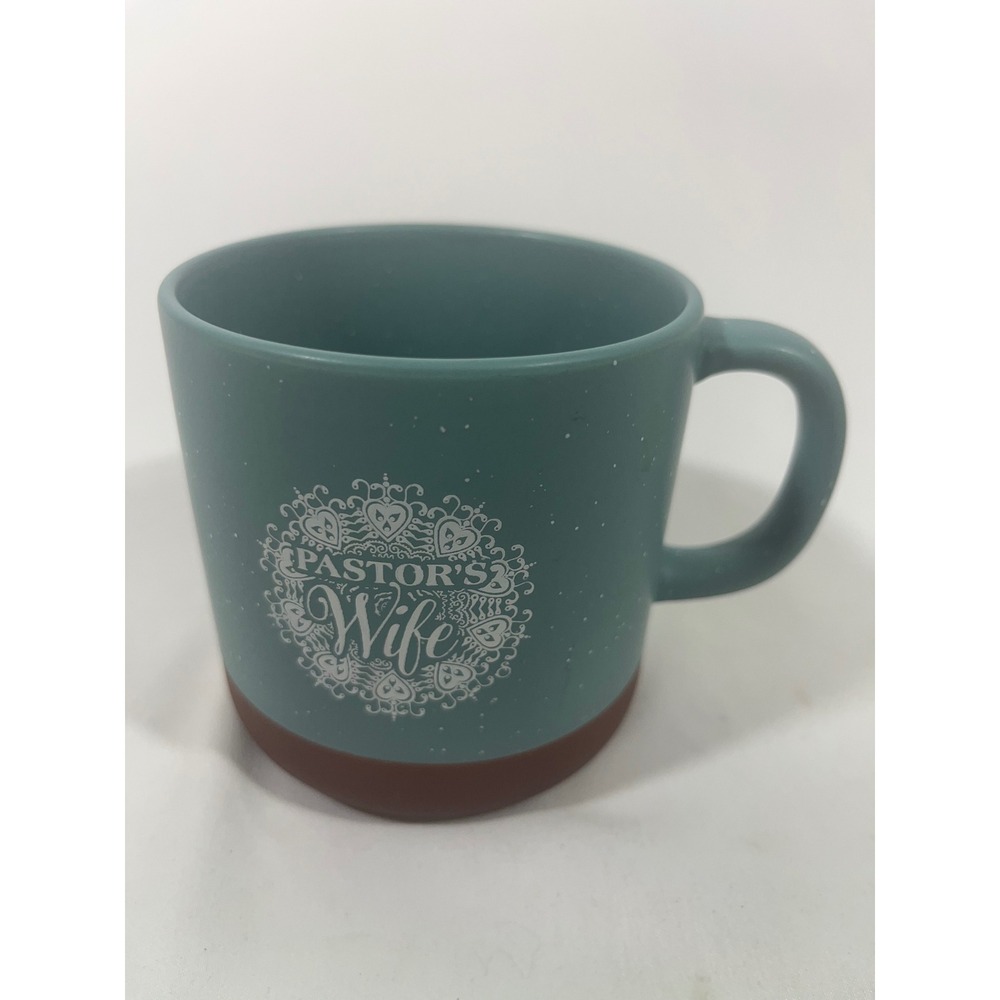 Pastor Wife Mug Speckled W/Brown Bottom Proverbs 31 Religious Gift Teal OS 12oz